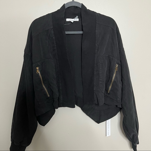 NWT Young Fabulous & Brooke Fara Bomber Jacket-black, medium, revolve - Picture 4 of 8